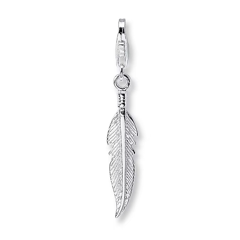 Feather Charm Sterling Silver