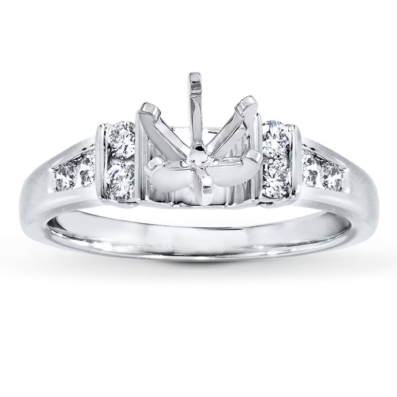 Previously Owned Diamond Ring Setting 1/3 ct tw Round-cut 14K White Gold