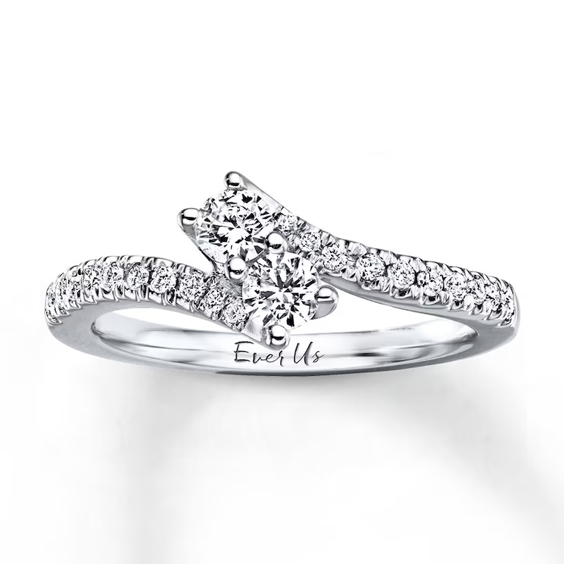 Previously Owned Ever Us Two-Stone Ring 1/2 ct tw Diamonds 14K White Gold